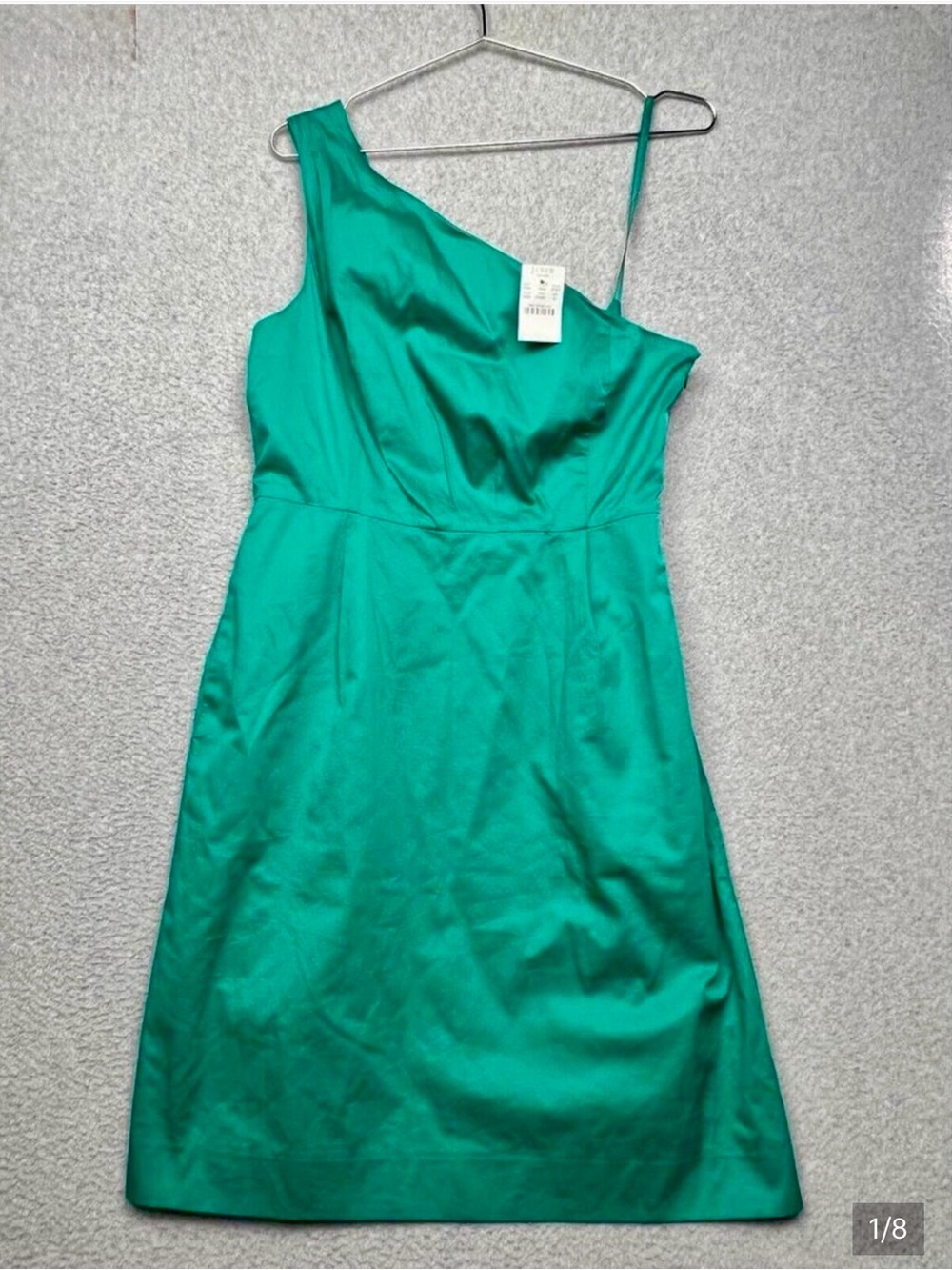J. Crew Teal One-Shoulder Cocktail Dress